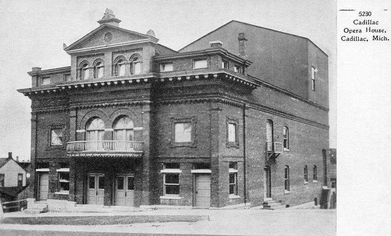 Cadillac Opera House - Postcard (newer photo)